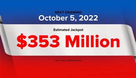 Powerball Jackpot Analysis for Wed, Oct 5, 2022 .